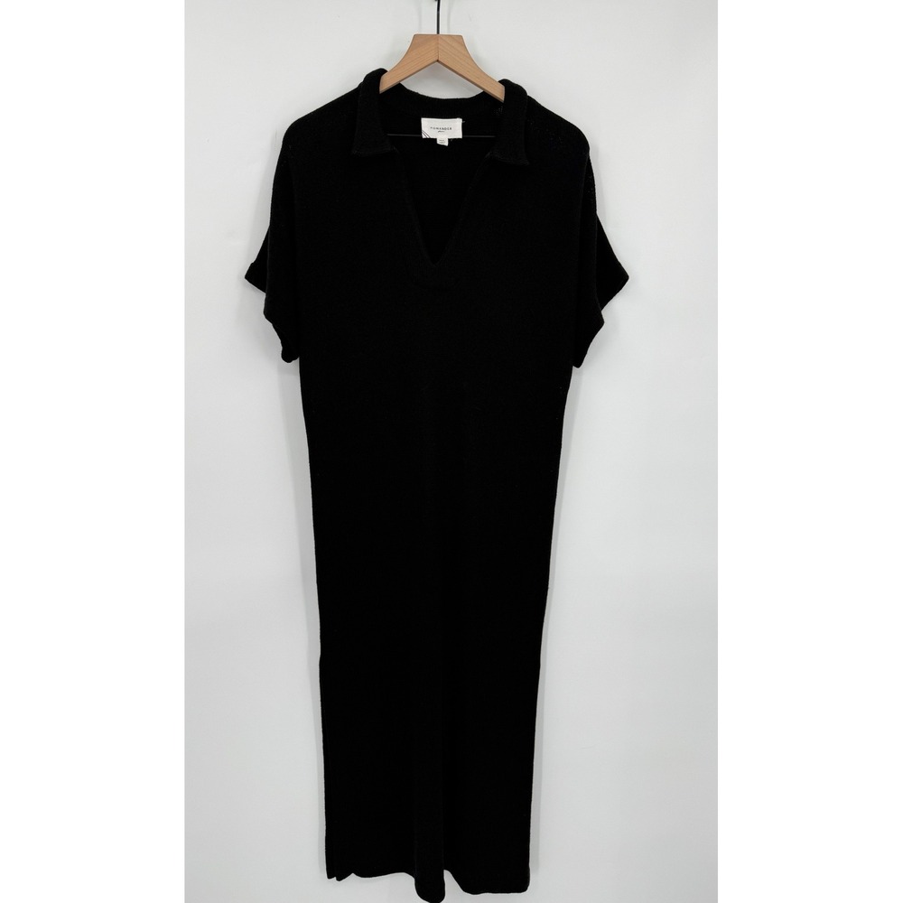 Pomander Place Dress Womens Medium/Large Black Knit Maxi Side Slit Office Party